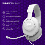 JBL Quantum 100M2 Gaming Headset White | Klikk Malta