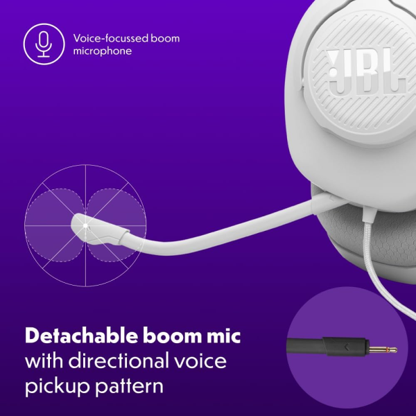 JBL Quantum 100M2 Gaming Headset White | Klikk Malta