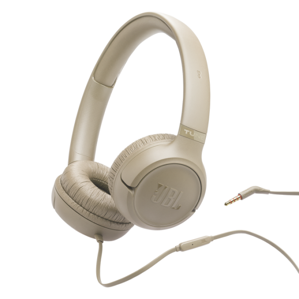 JBL T530 Wired On-Ear Headphones Beige | Klikk Malta