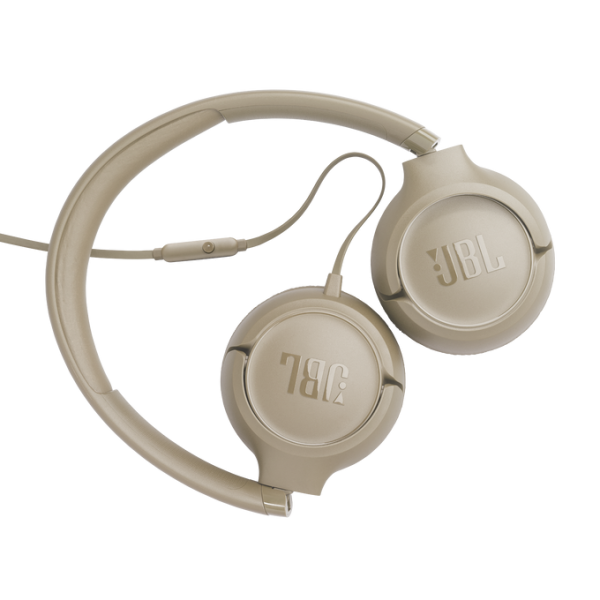 JBL T530 Wired On-Ear Headphones Beige | Klikk Malta