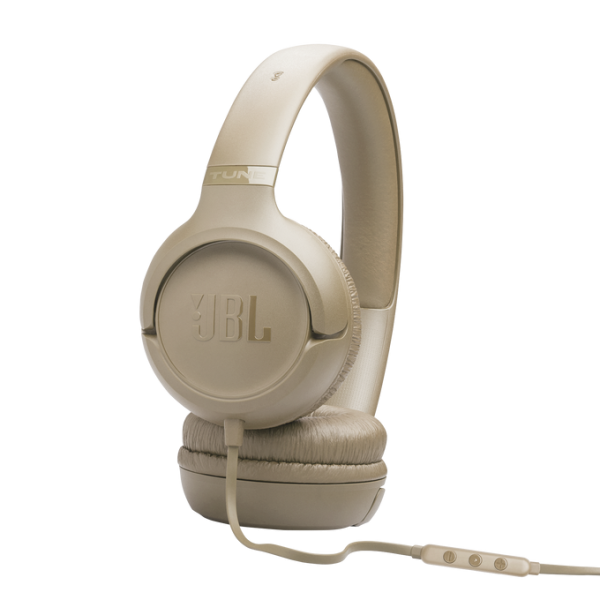 JBL T530 Wired USB-C On-Ear Headphones Beige | Klikk Malta