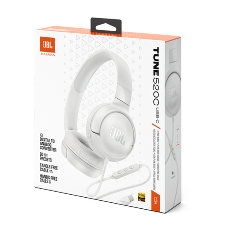 JBL Tune 520C USB-C Wired On-Ear Headphones... | Klikk Malta