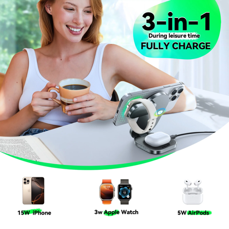 Joyroom Wireless Charger 3-in-1 15W for iPh... | Klikk Malta