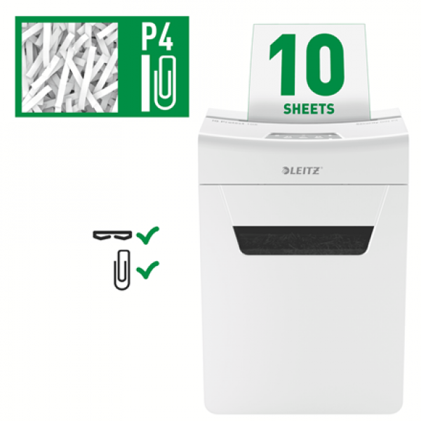 Leitz IQ Protect Premium Paper Shredder 10X P4 | Klikk Malta