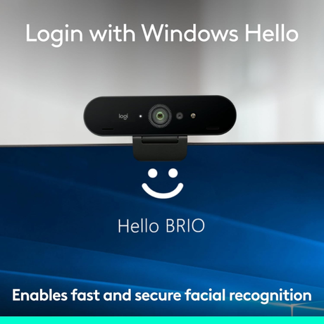 Logitech Brio 4K USB Webcam (MS Hello) | Klikk Malta