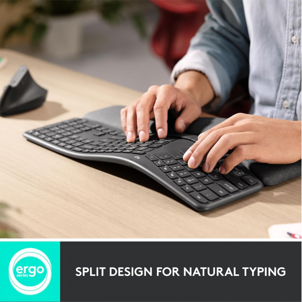Logitech K860 Ergonomic Wireless Keyboard | Klikk Malta