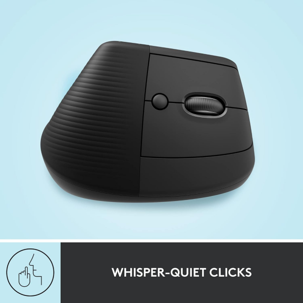 Logitech Lift Ergonomic Wireless Mouse Black | Klikk Malta