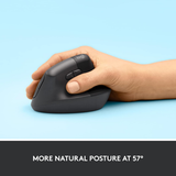 Logitech Lift Ergonomic Wireless Mouse Black | Klikk Malta