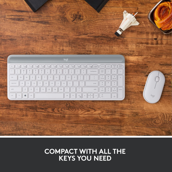 Logitech MK470 Slim Keyboard & Mouse White US | Klikk Malta