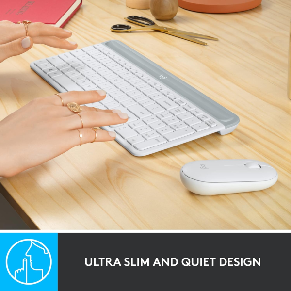 Logitech MK470 Slim Keyboard & Mouse White US | Klikk Malta