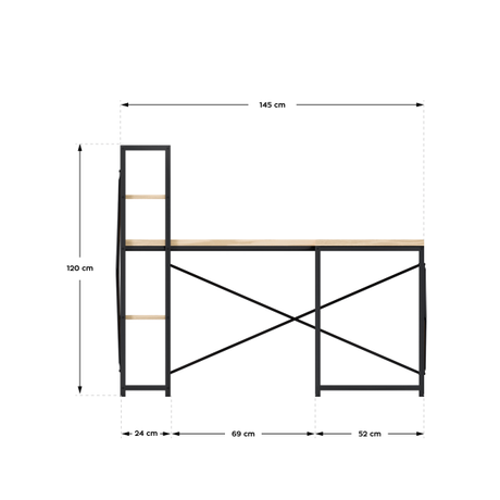 Mark Adler 145cm Corner Desk Oak | Klikk Malta