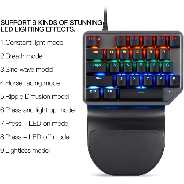 Motospeed K27 RGB Mechanical Gaming Keypad | Klikk Malta