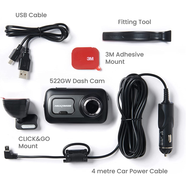 Nextbase 522GW Quad HD 140° GPS Front Dash ... | Klikk Malta