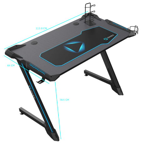 ONEX GD1200Z RGB Gaming Desk Black 1138x640... | Klikk Malta