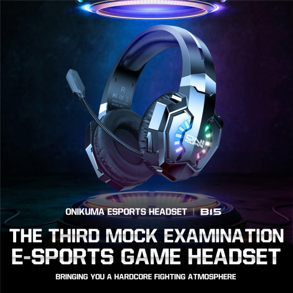 Onikuma B15 Gaming Headphones Black | Klikk Malta