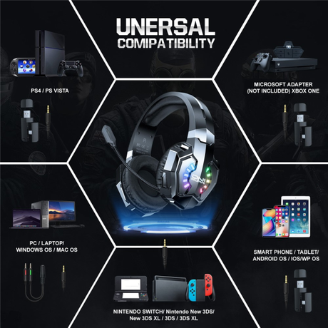 Onikuma B15 Gaming Headphones Black | Klikk Malta