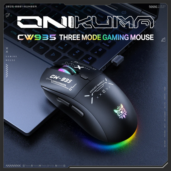 Onikuma CW935 Gaming Mouse Black | Klikk Malta