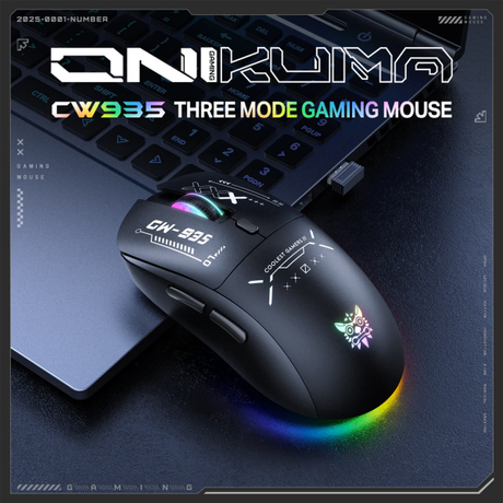 Onikuma CW935 Gaming Mouse Black | Klikk Malta