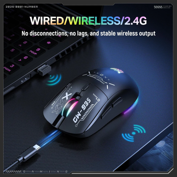 Onikuma CW935 Gaming Mouse Black | Klikk Malta