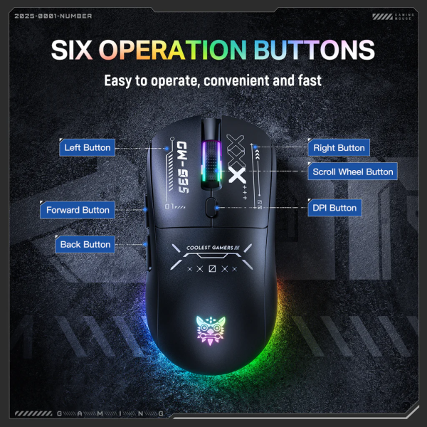 Onikuma CW935 Gaming Mouse Black | Klikk Malta
