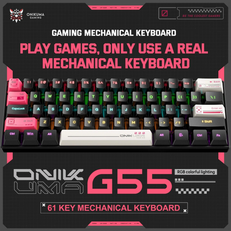 Onikuma G55 Wired Mechanical Keyboard Black | Klikk Malta