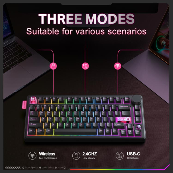 Onikuma MT706 RGB Backlit Wireless Keyboard... | Klikk Malta