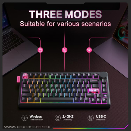 Onikuma MT706 RGB Backlit Wireless Keyboard... | Klikk Malta