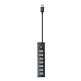 Orico PW7U USB to 7x USB 3.0 Hub Adapter Black | Klikk Malta
