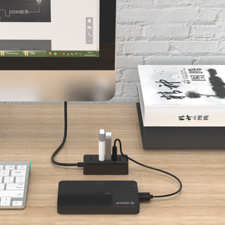 Orico USB to 4x USB 3.0 Hub Adapter Black | Klikk Malta