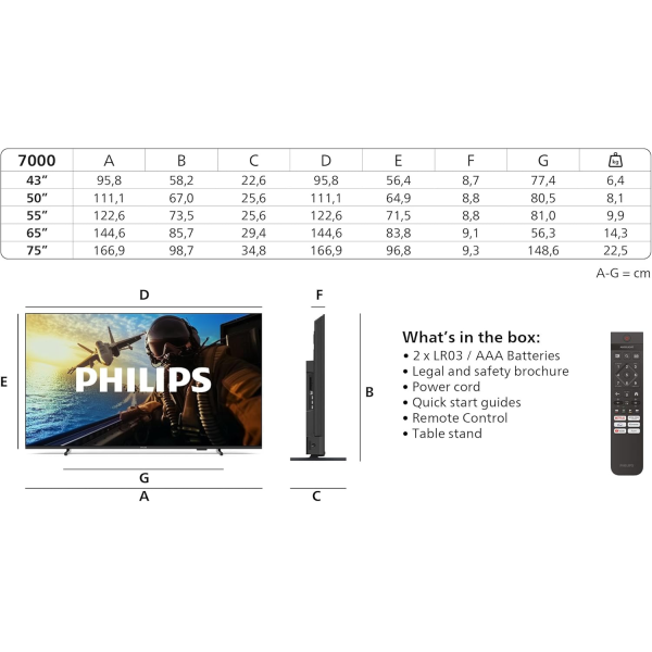 Philips 65PUS7000 65 inch UHD Smart TV | Klikk Malta