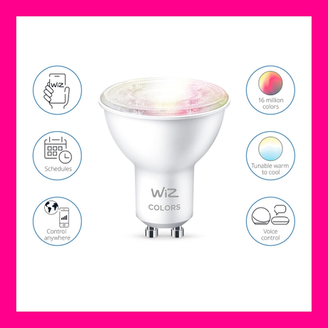 Philips WiZ 50W GU10 Glass RGB Smart Bulb 1... | Klikk Malta