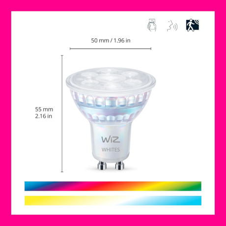 Philips WiZ 50W GU10 Glass RGB Smart Bulb 3... | Klikk Malta