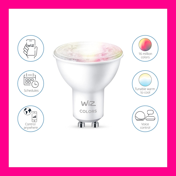 Philips WiZ 50W GU10 Glass RGB Smart Bulb 3... | Klikk Malta