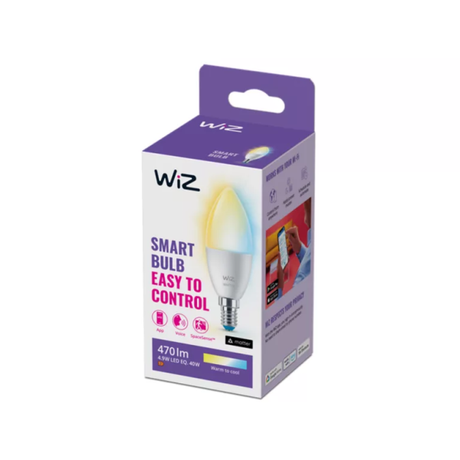 Philips WiZ C37 40W E14 Tunable Whites Smar... | Klikk Malta