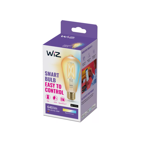 Philips WiZ ST64 50W E27 Amber Filament Tun... | Klikk Malta