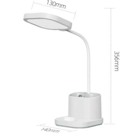 Platinet Desk Lamp LED Pen Holder 4W White | Klikk Malta