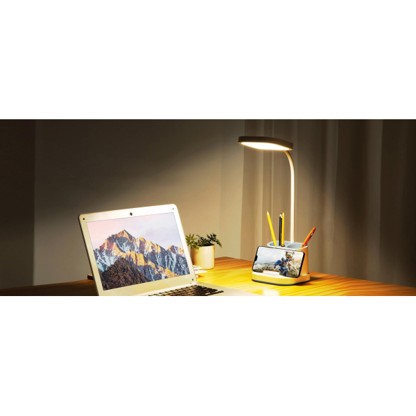 Platinet Desk Lamp LED Pen Holder 4W White | Klikk Malta