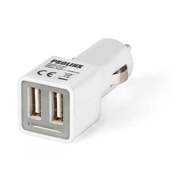 Prolinx 4.8A 2-Port USB Car Charger | Klikk Malta