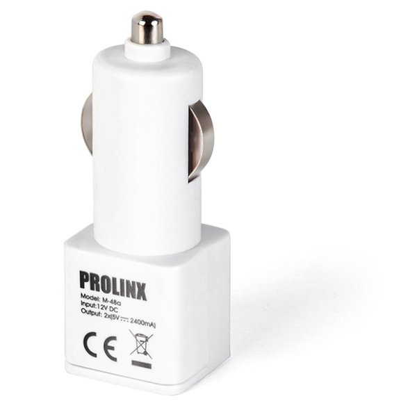 Prolinx 4.8A 2-Port USB Car Charger | Klikk Malta