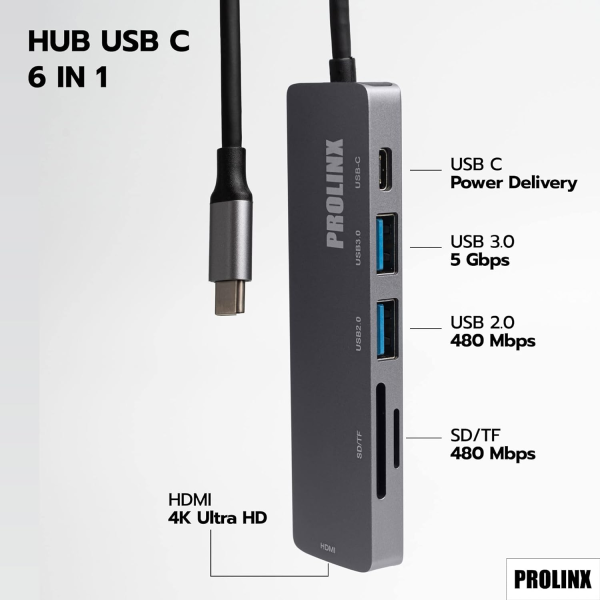Prolinx USB-C Hub (USB-C 2xUSB-A) | Klikk Malta