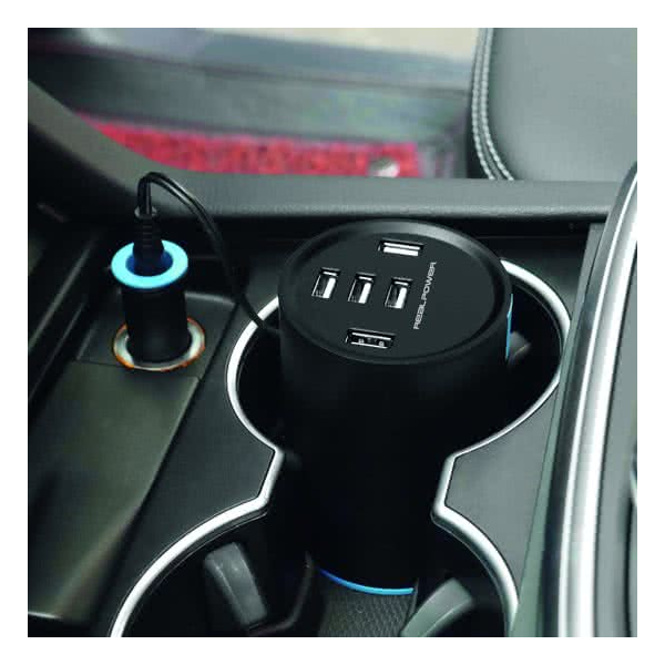 RealPower 5-Port USB Car Charger | Klikk Malta