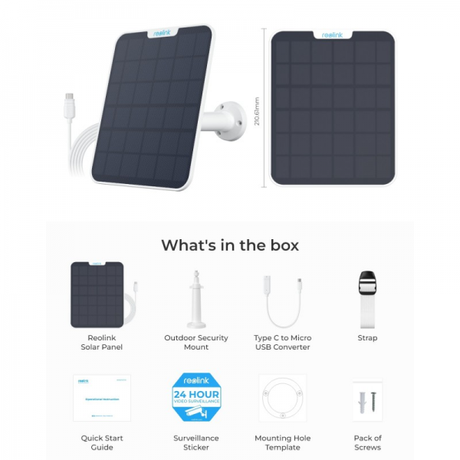 Reolink Solar Panel 2 6W White (for Reolink... | Klikk Malta