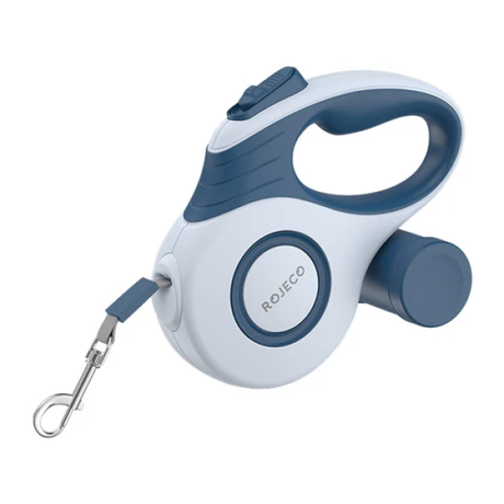 Rojeco 5M Automatic Retractable Dog Leash Blue | Klikk Malta