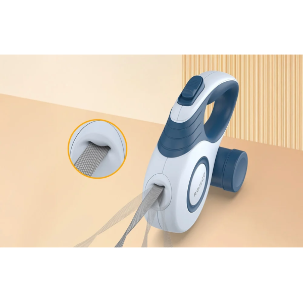 Rojeco 5M Automatic Retractable Dog Leash Blue | Klikk Malta