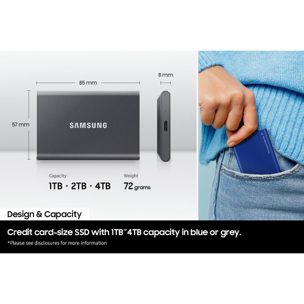 Samsung T7 2TB USB 3.2 Mobile External SSD ... | Klikk Malta