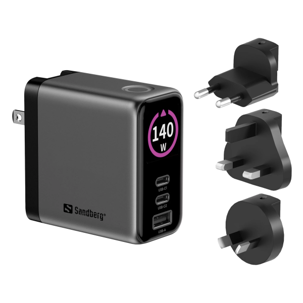 Sandberg 140W Travel PD Wall Charger with D... | Klikk Malta