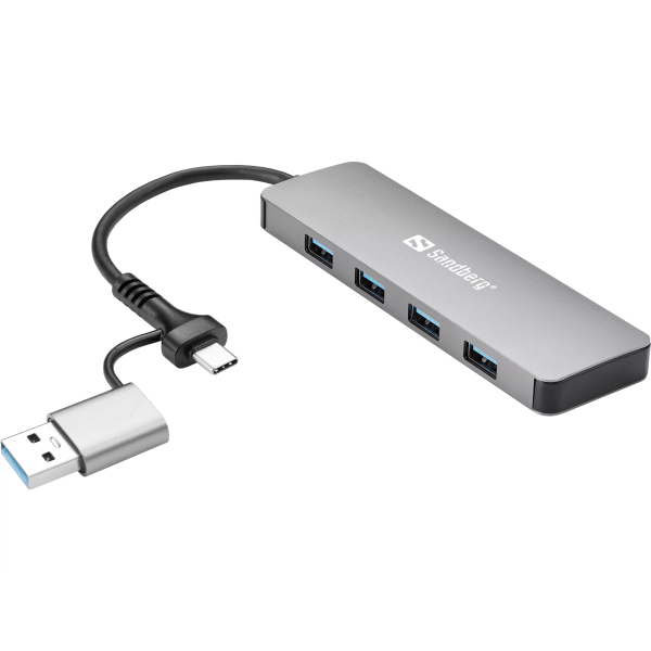 Sandberg 4-port USB-C/A Hub | Klikk Malta