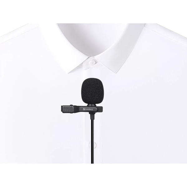 Sandberg Streamer USB-C/A Clip Microphone | Klikk Malta