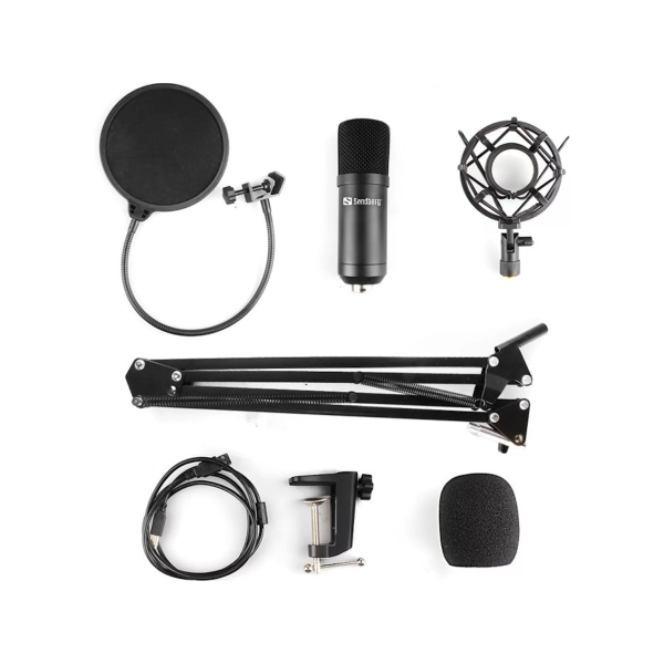 Sandberg Streamer USB Microphone Kit | Klikk Malta