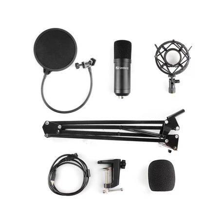 Sandberg Streamer USB Microphone Kit | Klikk Malta